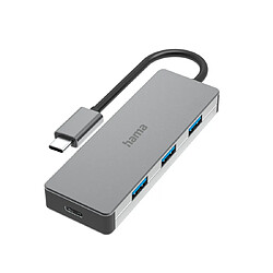 HAMA Hub USB-C, 4 ports, USB 3.2 Gen2, 10 Gbit/s, alu