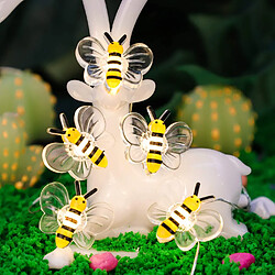 Guirlande lumineuse décorative d'abeille, guirlande lumineuse alimentée par USB et à piles, 10 pieds 30 LED veilleuses avec télécommande et minuterie pour la chambre d'enfant, la cuisine, la fête, l'arbre de Noël pas cher