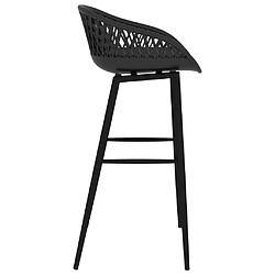 Avis vidaXL Chaises de bar lot de 4 noir