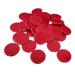 Acheter 100pcs Jetons De Poker Pièces De Couleur Unie Casino Supply Family Games Accs Rouge