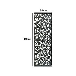 Avis Habitat Et Jardin Clôture décorative en métal Flower 50 x 150 cm - Anthracite