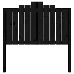 Acheter Maison Chic Tête de lit scandinave,Meuble de chambre Noir 106x4x110 cm Bois massif de pin -MN77359