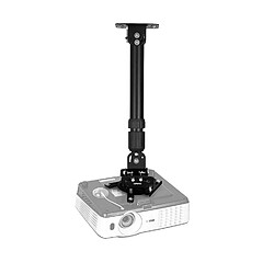 Duronic PB04XL Support vidéoprojecteur Universel Inclinable et Rotatif - Bras Extensible - Installation Murale ou Plafond - Capacité 13,6 kg - Idéal pour Home cinémas, Jeux vidéos, présentations