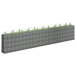 Maison Chic Jardinière,Lit surélevé - Bac à fleurs - pot de fleur à gabion Acier galvanisé 450x30x90 cm -GKD29378