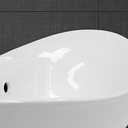 ML-Design Vasque en céramique blanc ovale lavabo à poser évier lave-mains 590x205x395 mm pas cher