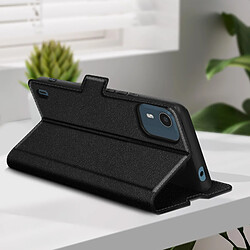 Acheter Avizar Étui pour Nokia C12 Clapet Porte-carte Support Vidéo Design Fin Wallet Slim Noir