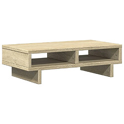 vidaXL Support de moniteur chêne sonoma 50x27x15 cm bois d'ingénierie