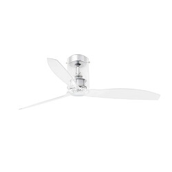 Faro Barcelona Ventilateur de plafond transparent avec moteur CC intelligent - Télécommande incluse