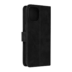 Avizar Étui pour iPhone 14 Folio Portefeuille Support Vidéo Effet Mat Soft Touch noir