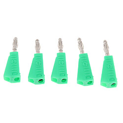 5pieces 4mm Banana Plug pour Sondes de Test Instrument Meter Connector green