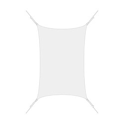 Easy Sail Voile d'ombrage rectangle 3 x 4,5m blanc.