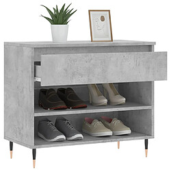 Acheter Maison Chic Armoire à Chaussures Gris béton,Meuble de Rangement à Chaussures 70x36x60 cm Bois d'ingénierie -MN43368