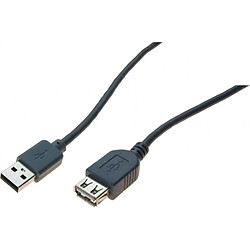 Abi Diffusion Rallonge éco USB 2.0 A / A grise - 1,0 m