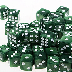 Avis 50pcs Acrylique Dés à Six Faces Dés 12 Mm D6 Pour Du0026D DnD RPG Party Game Vert