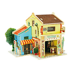 Puzzle 3d en bois miniature 1/24 bricolage kit de maison de poupée modèle Chinatown en Malaisie