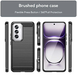 Htdmobiles Coque pour Oppo Reno 12 Pro 5G - housse etui silicone gel carbone + verre trempe - NOIR