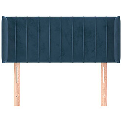 Avis Maison Chic Tête de lit moderne avec oreilles pour chambre - Décoration de lit Bleu Foncé 83x16x78/88 cm Velours -MN60188