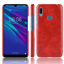 Wewoo Coque Antichoc Litchi Texture PC + étui de protection en PU pour Huawei Y6 2019 rouge