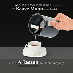 Fakir Kaave Mono ? Machine à moka turque pour la maison et le bureau I Cafetière électrique avec cuillère doseuse I Contrôle One Touch I Réservoir de 280 ml pour 4 tasses I Argent I 535 W pas cher