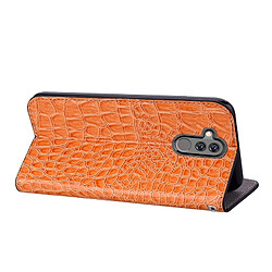 Wewoo Etui à rabat horizontal en cuir texturé avec texture paillettée pour Huawei Mate 20 lite, avec fentes pour cartes et support (Orange) pas cher