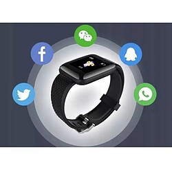 Acheter Montre iWear M6 Smart & Fit avec Full Touch 1,3'' IPS Contrôle multimédia / HR / Tension artérielle / Social Black