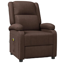 Maison Chic Fauteuil Relax pour salon, Fauteuil de massage Marron Similicuir -GKD50880