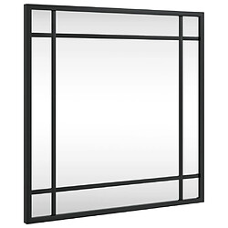 Maison Chic Miroir mural | Miroir Décoration pour Maison Salle de Bain noir 40x40 cm carré fer -GKD30850