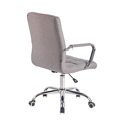 Acheter Decoshop26 Fauteuil de bureau sur roulettes hauteur réglable pivotant accoudoirs en tissu gris 10_0002471