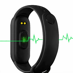 Bracelet intelligent iWear SM6 - Tracker d'activité IP67 avec fréquence cardiaque et tension artérielle / Moniteur social / Sommeil Noir