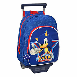 Cartable à roulettes Sonic Let's roll 26 x 34 x 11 cm Blue marine