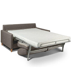 Avis Inside 75 Canapé convertible OGGETTO matelas 16 cm système express sommier lattes 140cm RENATONISI tweed taupe sable