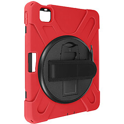 Avizar Coque pour iPad Air 11 2024 Antichoc avec Poignée Support et Sangle Rouge