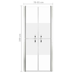 Acheter vidaXL Porte de douche ESG demi-dépoli 81x190 cm