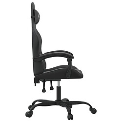 Avis vidaXL Chaise de jeu pivotante Noir Similicuir