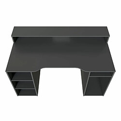 Avis MIRAKEMUEBLE Table d'ordinateur Gamer - Gris anthracite Gris anthracite