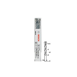 Lot de 5 forets à métaux rectifiés HSS-G DIN 340 série longue Ø3,5mm Longueur 112mm BOSCH 2608596814