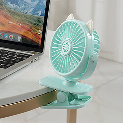 Acheter 1200mAh 2 en 1 Mini Ventilateur Rechargeable USB Ventilateur Portatif de Refroidissement Ventilateur de Clip de Base d'Été Avec Veilleuse