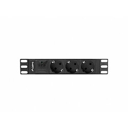 Lanberg Surge protector Rack PDU 10 1U 3x Schuko 2m 10A black C14