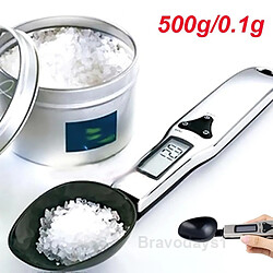 Acheter Universal Type 2 500g/0,1g Écran à cristaux liquides électronique Cuillère de mesure numérique Balance Cuillère de mesure gramme Tableau de laboratoire de la cuisine (argent)