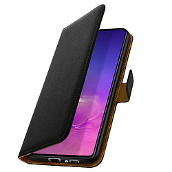 Avizar Housse Samsung Galaxy S10 Lite Cuir Véritable Porte cartes Fonction Support Noir