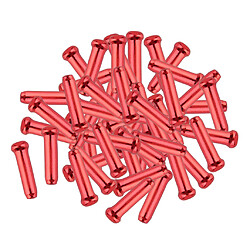 Acheter 50pcs / Pack Embouts Intérieurs De Vélo En Alliage D'aluminium Embouts De Fil Embouts à Sertir Ligne Noyau Rouge