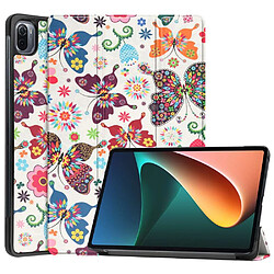 Htdmobiles Housse etui pochette simili cuir avec coque intérieure rigide pour Xiaomi Pad 5 / Pad 5 Pro (11 pouces) - PAPILLONS