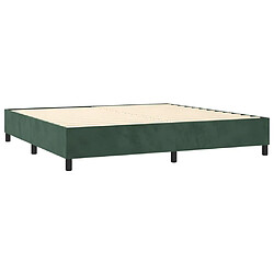 Acheter vidaXL Sommier à lattes de lit avec matelas LED Vert foncé 200x200 cm