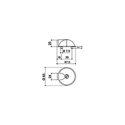 Avis OGRO Butoir de porte TZ 5000 Acier inoxidable