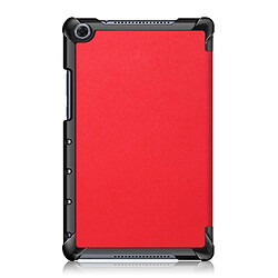 Avis Etui en PU triple pli avec support rouge pour votre Huawei MediaPad M5 Lite 8