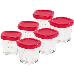 Lot de 6 pots pour yaourtière multi délices express - Seb - réf. XF100501