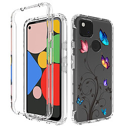 Coque en TPU anti-chute pour votre Google Pixel 4a - Arbre et papillon