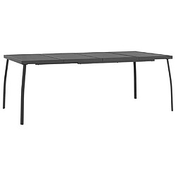 Maison Chic Table de jardin | Table d'extérieur anthracite 200x100x72 cm Treillis d'acier -GKD21864