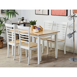 Acheter Beliani Table de repas HOUSTON Blanc