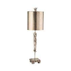 Elstead Lighting Lampe de table Caryatid Argent vieilli